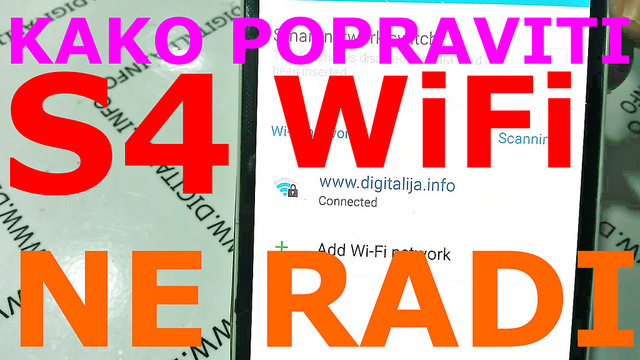 Kako popraviti WiFi na mobitelu Samsung Galaxy S4